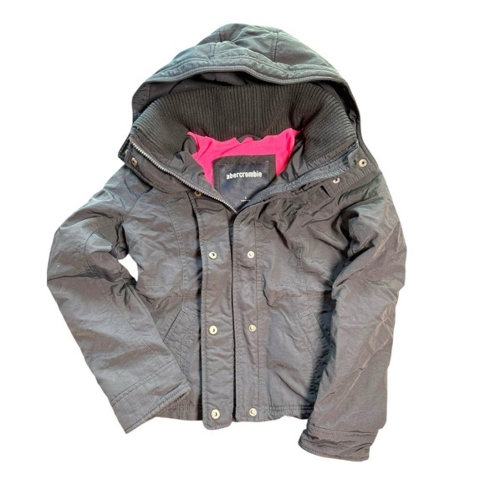 Y2K Abercrombie Navy & Pink Fleece Lined Jacket.